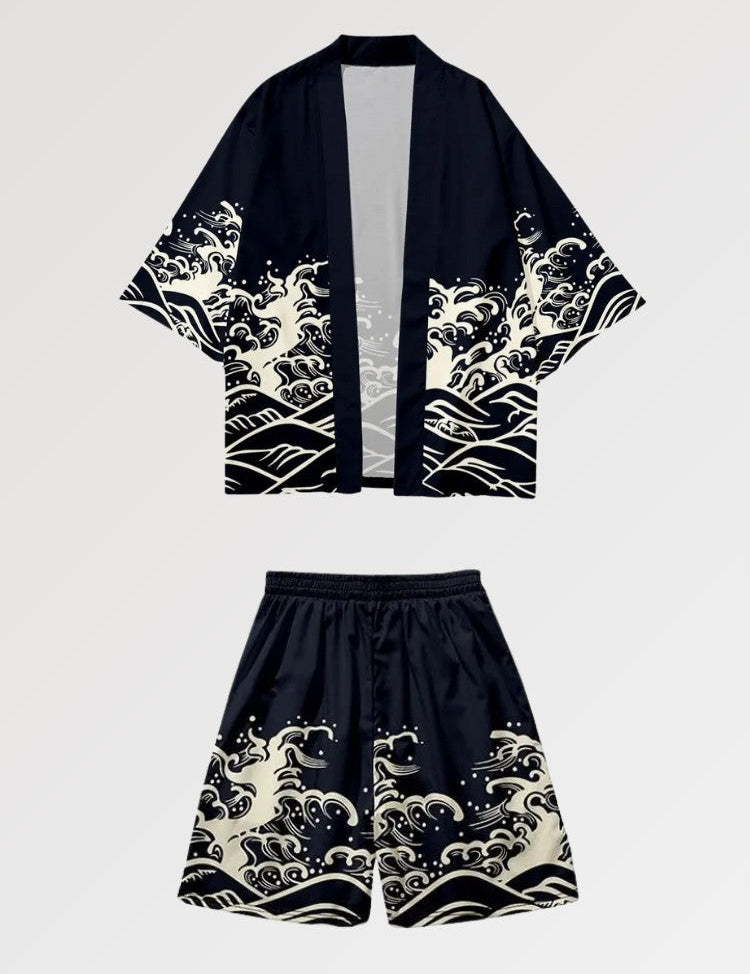 Kimono-Set 'Miyasaki' – japanisches Gewand, Kimono im japanischen Design