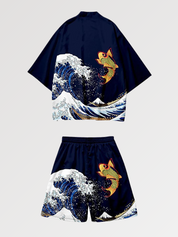 Kimono-Set 'Okinawa-Fisch' – Kimono im traditionellen japanischen Stil für Herren und Damen