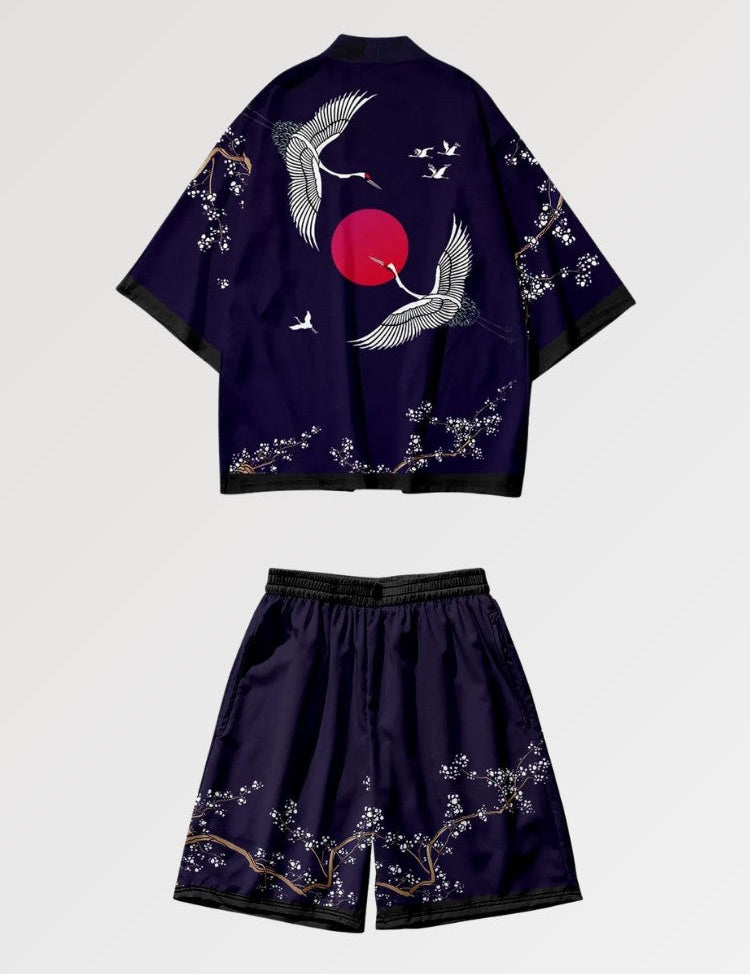 Kimono-Set 'Ao no Taiyo' – Kimono im traditionellen japanischen Stil für Herren und Damen