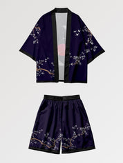 Kimono-Set 'Ao no Taiyo' – japanisches Gewand, Kimono im japanischen Design