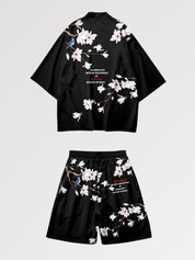 Kimono-Set 'Weiße Sakura' – Kimono im traditionellen japanischen Stil für Herren und Damen