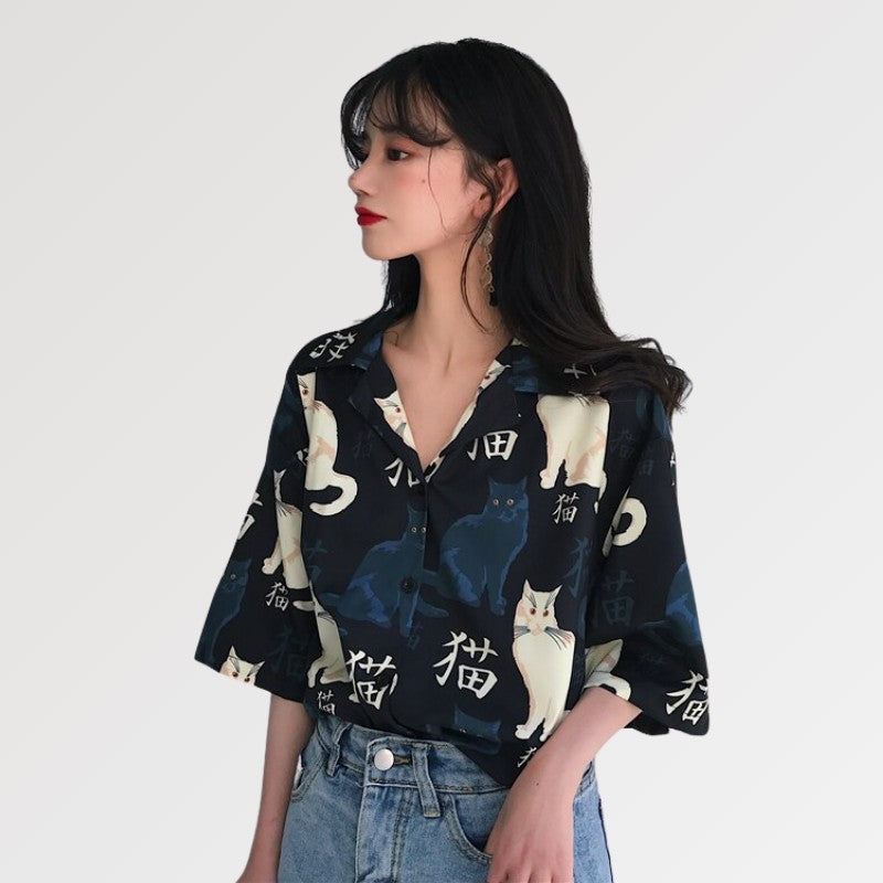 Kimono-Oberteil für Damen 'Masako' – Bluse im japanischen Stil für Damen