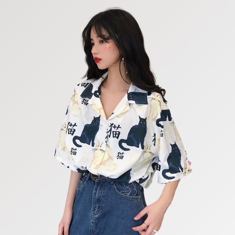 Kimono-Oberteil für Damen 'Masako' – Langarm, Bluse im japanischen Design