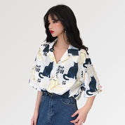 Kimono-Oberteil für Damen 'Masako' – Langarm, Bluse im japanischen Design