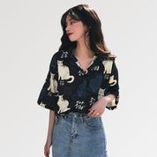 Kimono-Oberteil für Damen 'Masako' – Bluse für den Alltag, Premium-Qualität