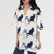 Kimono-Oberteil für Damen 'Masako' – Detail: Elegant, Bluse japanischen Stil