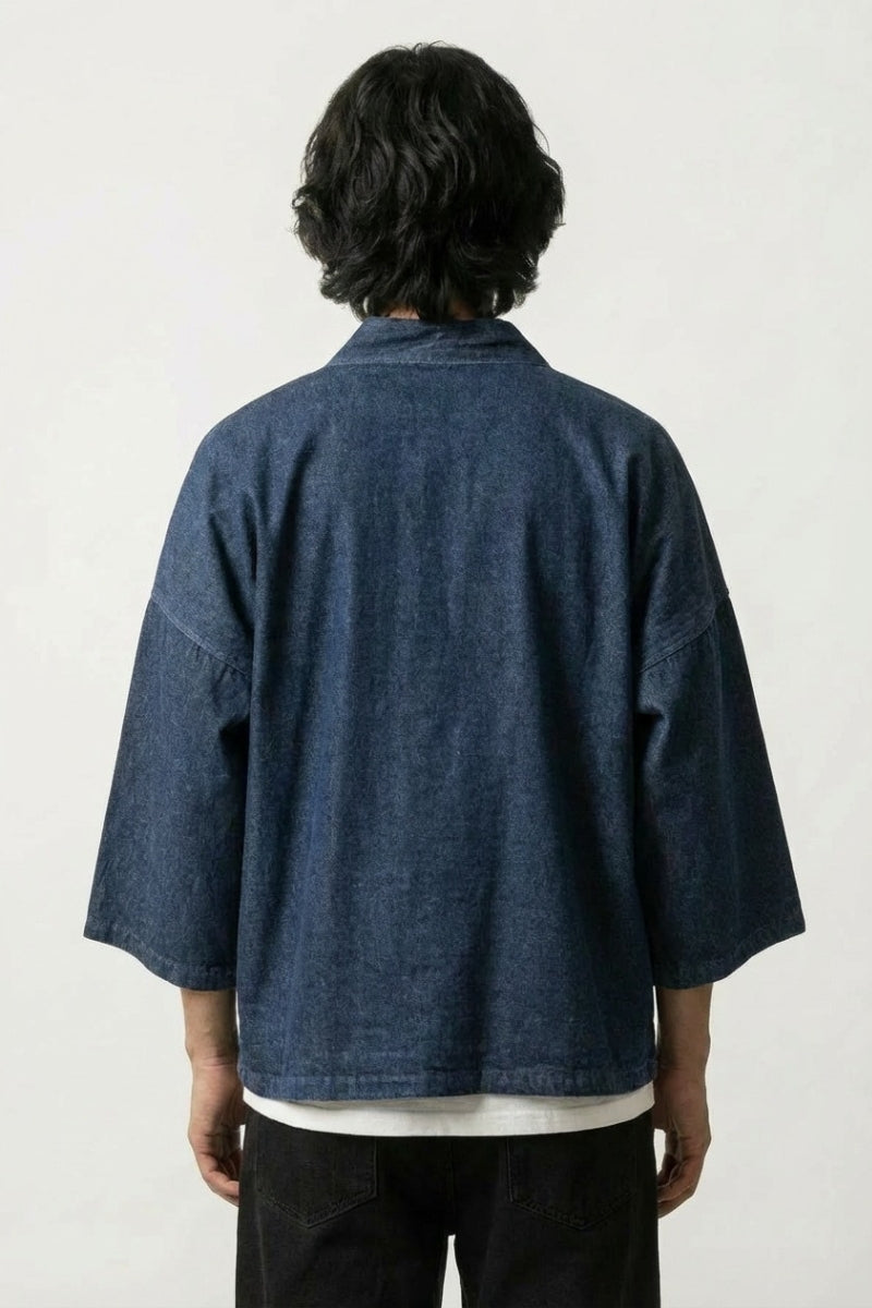 Herren-Kimono Streetwear 'Kazuko' – Studioaufnahme Rückseite