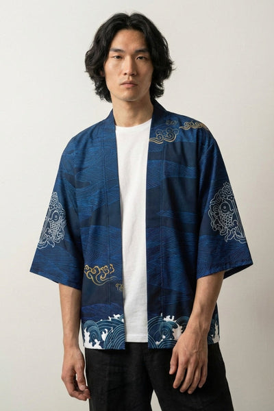 Streetwear-Haori 'Tsuru-Muster'