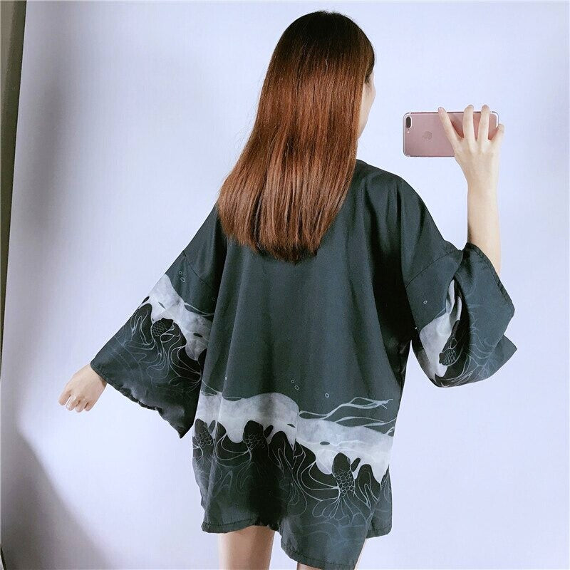 Jacke im Kimono-Stil 'The Wave' – Kimono für traditionelle Anlässe, Premium-Qualität