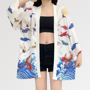 Kimono-Oberteil für Damen 'Ayamé' – Detail: lange Ärmel, Kimono japanischen Stil