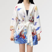 Kimono-Oberteil für Damen 'Ayamé' – mit Obi: detailreicher Kimono im japanischen Stil