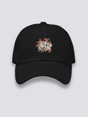 Kitsune-Cap – japanische Cap, gestickter mythologischer neunschwänziger Fuchs, Rückansicht