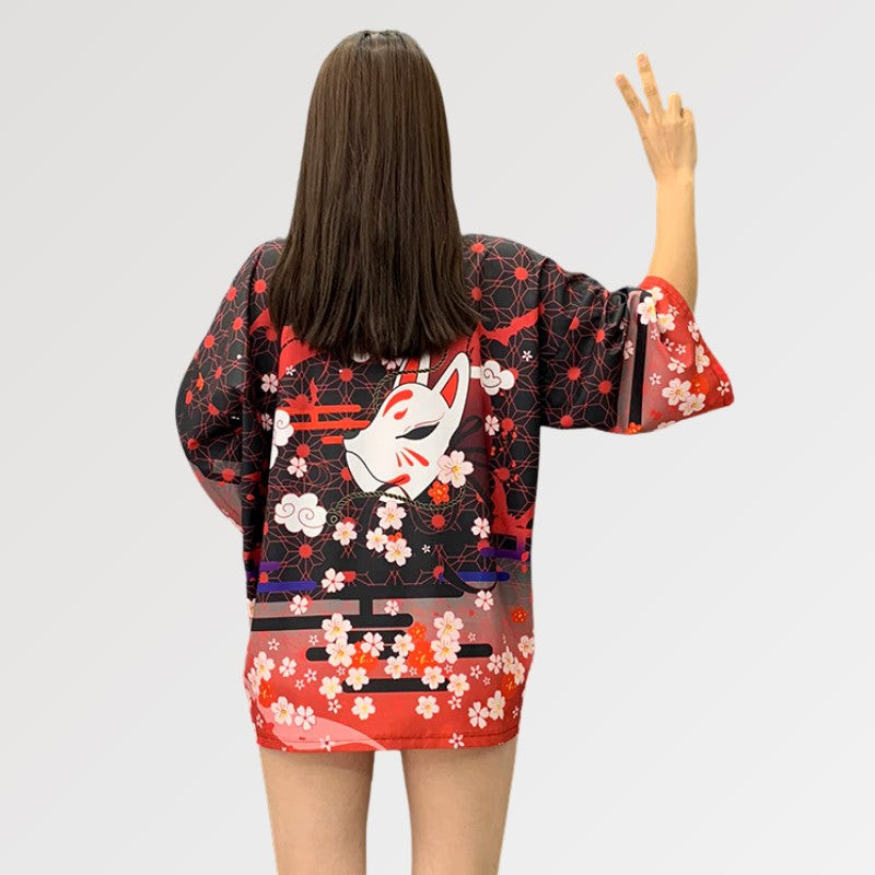 Kitsune-Kimono 'Hirokomi Yubesa' – Kimono im traditionellen japanischen Stil für Herren und Damen