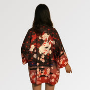 Kitsune-Kimono 'Hirokomi Yubesa' – Detail: lange Ärmel, Kimono japanischen Stil