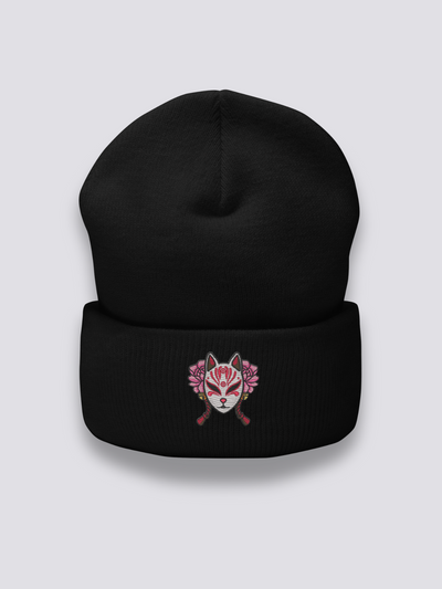Kitsune-Maske-Beanie - キツネのお面