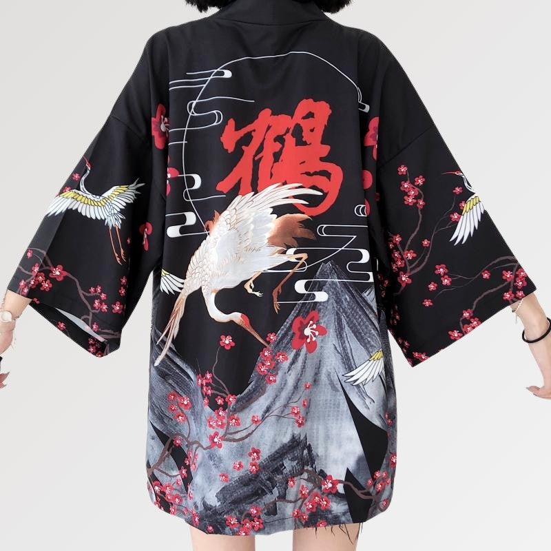 Leichte Kimono-Jacke 'Edo' – Frontansicht Kimono für traditionelle Anlässe