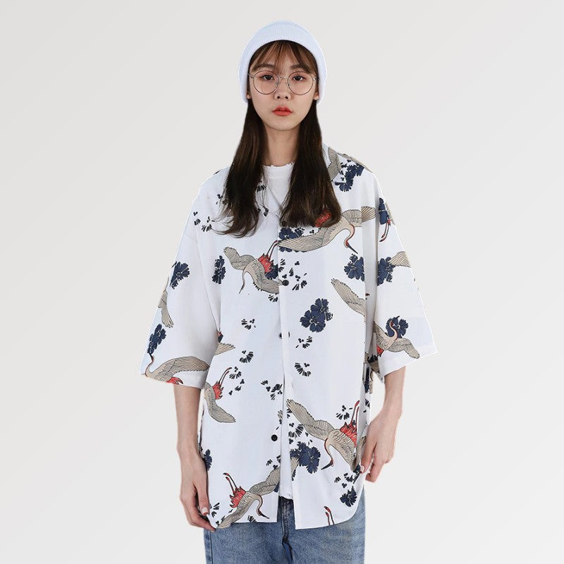 Lange Kimono-Jacke für Damen 'Okariya' – japanisches Gewand, Kimono im japanischen Design