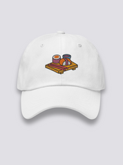 Maki Nigiri Cap – japanische Cap, gesticktes Verkostungs-Tablett mit Sushi, Rückansicht