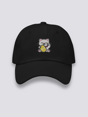 Maneki Neko Cap – japanische Cap, gestickte glückbringende Maneki-Neko-Katze, Rückansicht