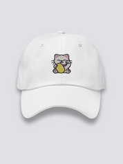 Maneki Neko Cap – japanische Cap, gestickte glückbringende Maneki-Neko-Katze, Vorderansicht