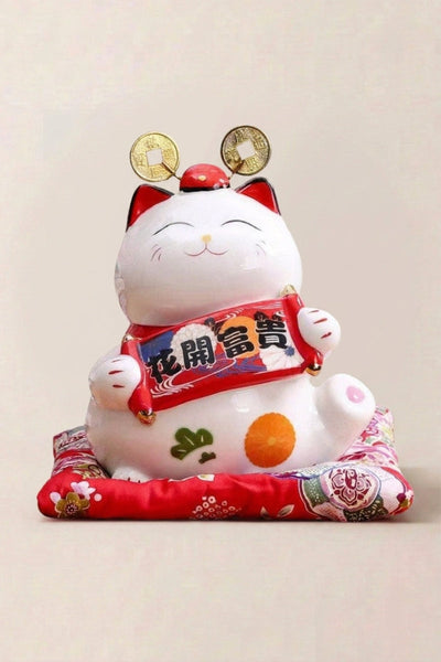Maneki Neko Spardose 'Okami Ribbon'