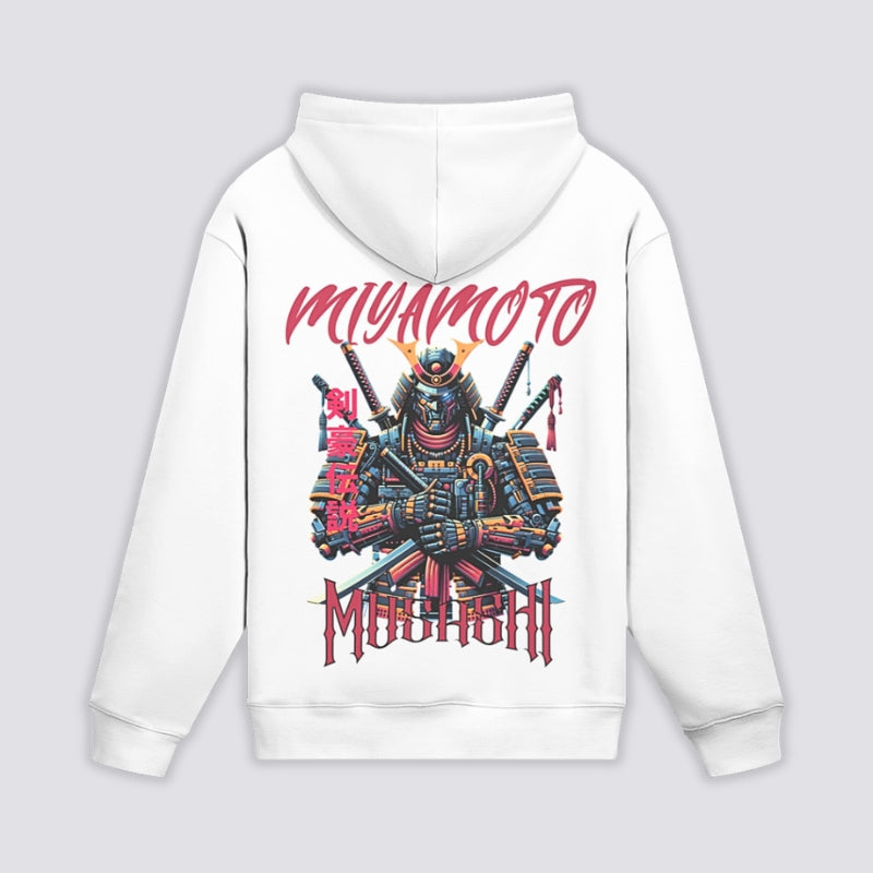 Miyamoto Musashi Hoodie - 二刀流 — Weiß