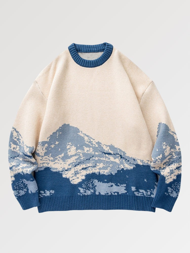 Berg-Fuji-Pullover 'Yamato Kona' – Pullover im japanischen Stil für Herren und Damen