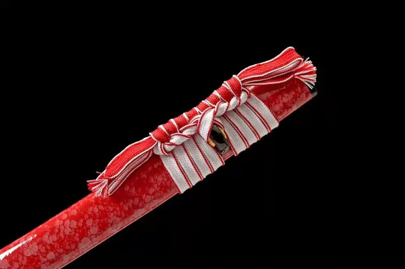 Rote Klinge Katana – Sammlerstück: detailreicher Katana im japanischen Stil