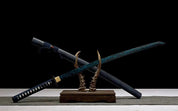 Blaue Klinge Katana – Detail: scharfe Klinge, Katana japanischen Stil