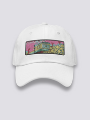 Old School Japanische Cap – japanische Cap, gestickter Vintage-Zug mit Blumenfeldern, Seitenansicht