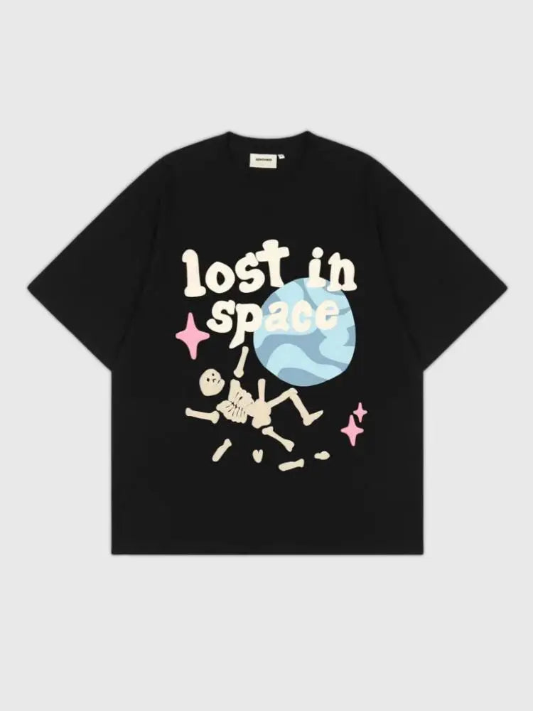 Old School T-Shirt 'Lost in Space' – Oversize, T-Shirt im japanischen Design