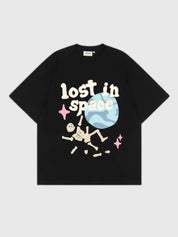 Old School T-Shirt 'Lost in Space' – Oversize, T-Shirt im japanischen Design