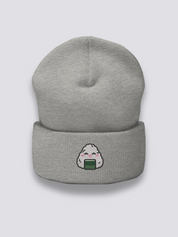 Onigiri-Beanie – Beanie, gestickter Kawaii-Onigiri-Reisball, Vorderansicht