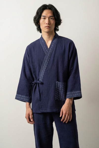 Japanischer Kimono-Pyjama 'Konjiki'