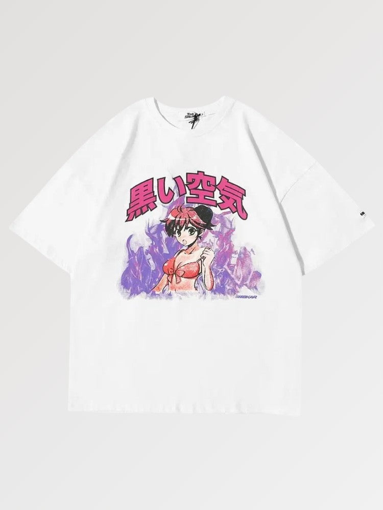 Otaku T-Shirt 'Manga Girl' – Oversize, T-Shirt im japanischen Design