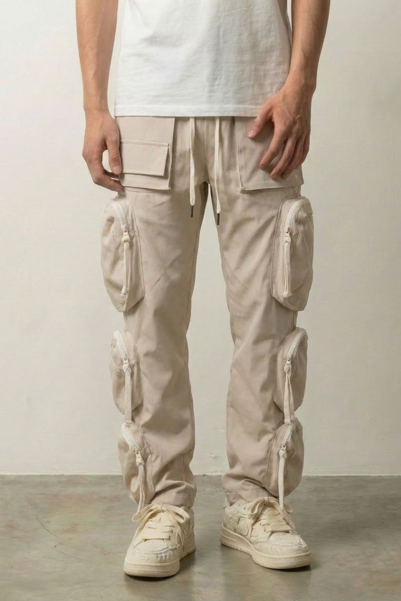 Pantalon Cargo Beige 'The Casual' – Studioaufnahme