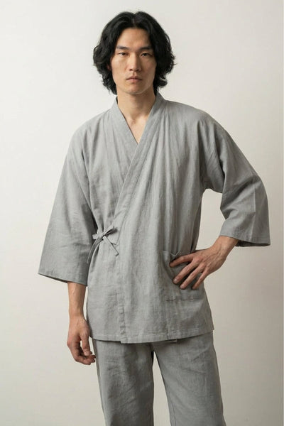 Grüner Jinbei-Pyjama 'Moegi'