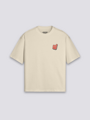 Ramen T-Shirt mit dampfender Nudelschale, japanischer Street-Food-Druck, oversize Baumwolle, Vorderansicht Farbvariante
