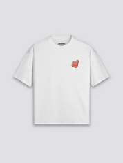 Ramen T-Shirt mit dampfender Nudelschale, japanischer Street-Food-Druck, oversize Baumwolle, Rückenansicht Farbvariante
