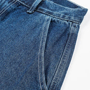 Raw Denim-Shorts, Vorderansicht – Denim-Shorts Herren japanischer Streetwear