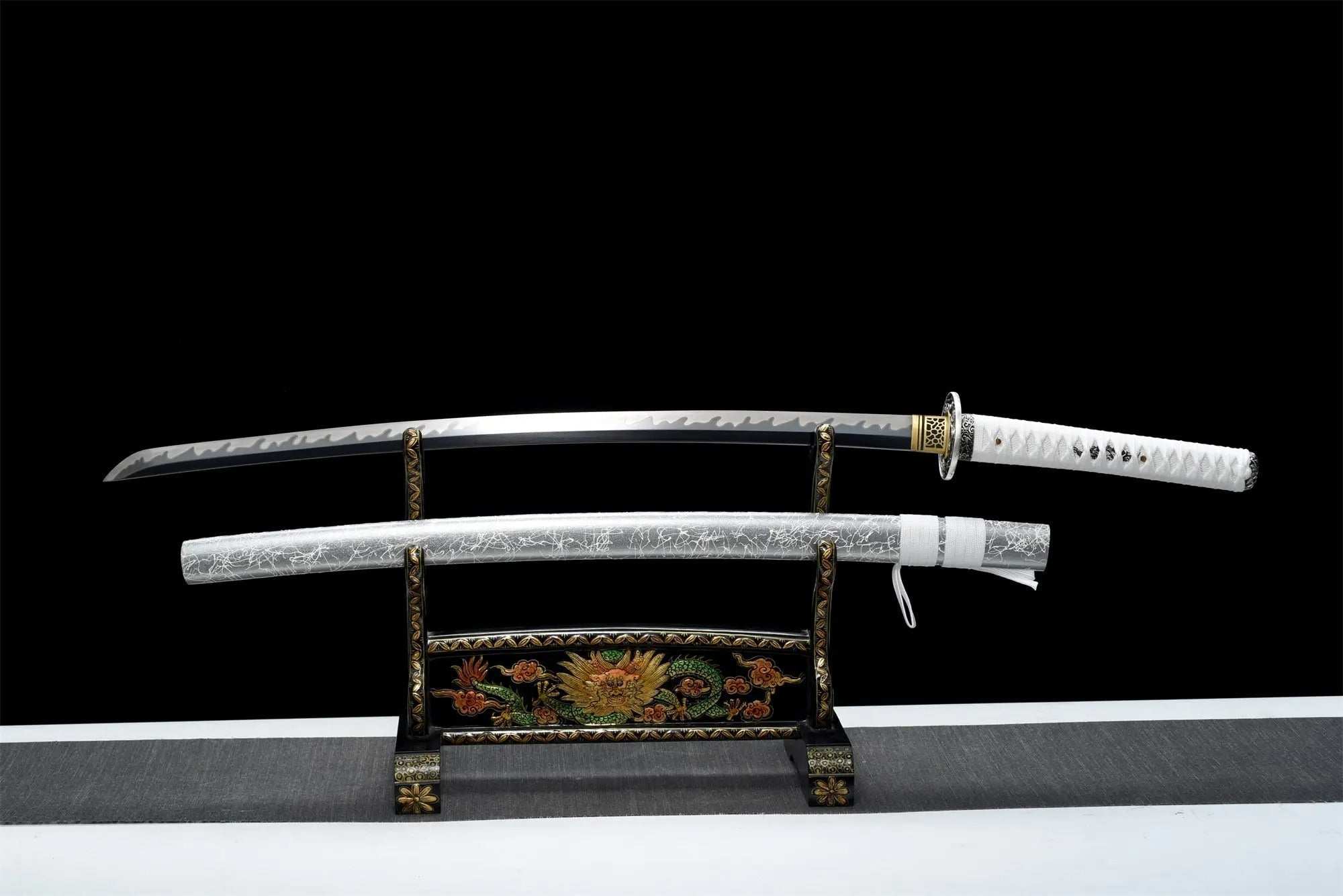 Weißes Katana-Schwert – Katana in japanischem Design für Sammler und Dekoration