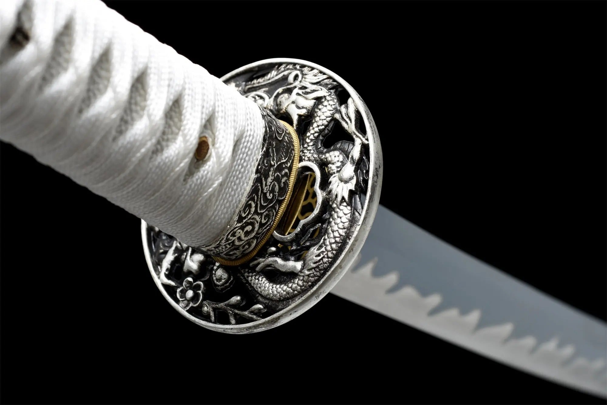 Weißes Katana-Schwert – Samurai-Schwert, Katana im japanischen Design