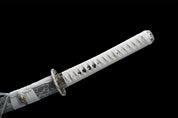 Weißes Katana-Schwert – Qualitäts-Detail Katana Premium