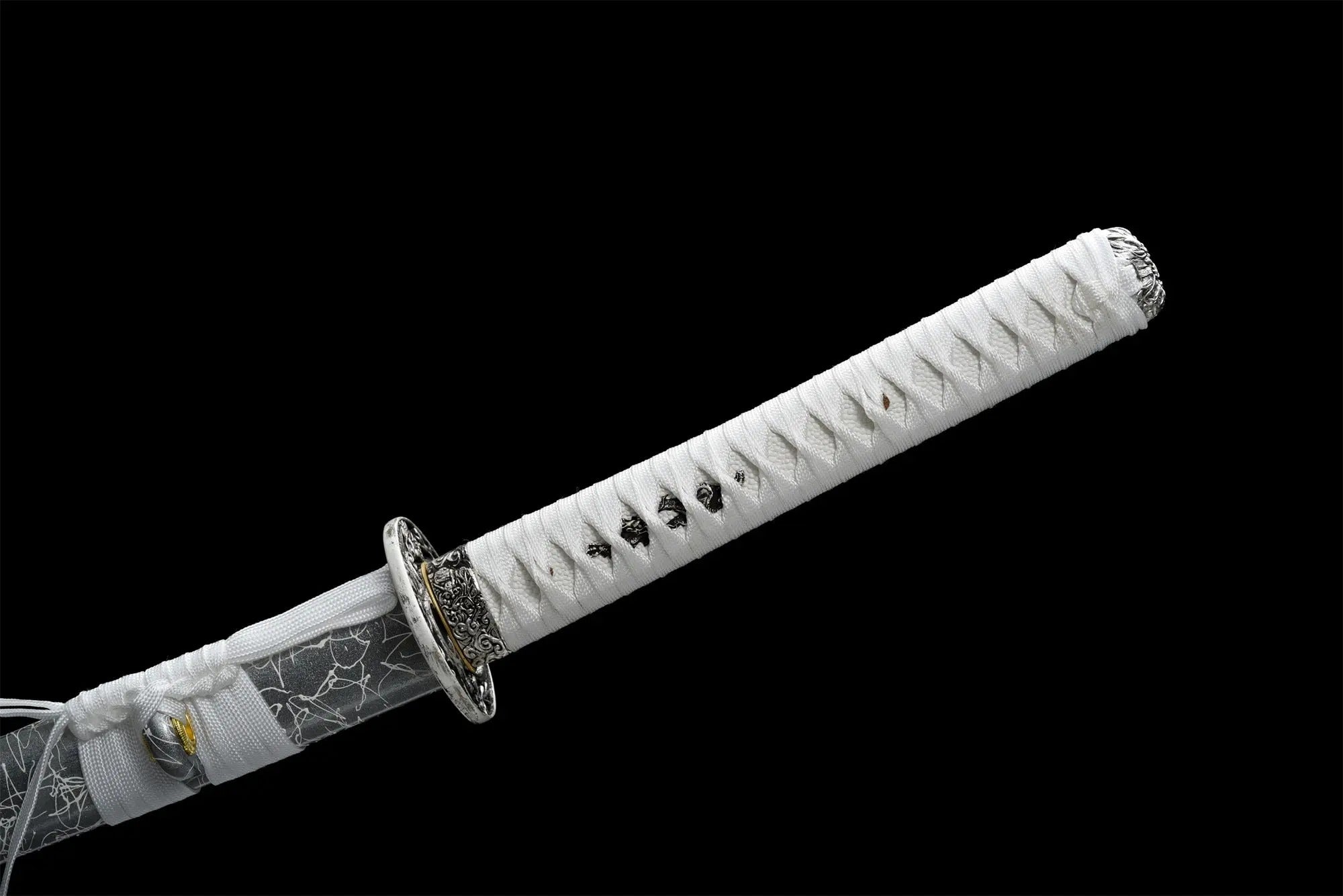 Weißes Katana-Schwert – Qualitäts-Detail Katana Premium