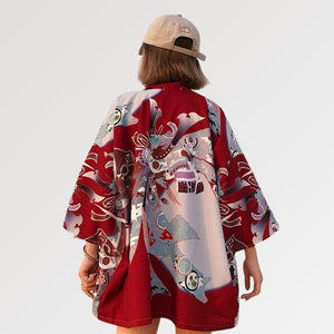 Roter Kimono für Damen 'Nobuko'