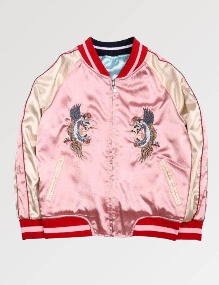 Sukajan-Wendejacke 'Haruno' – Reißverschluss, Trainingsjacke im japanischen Design