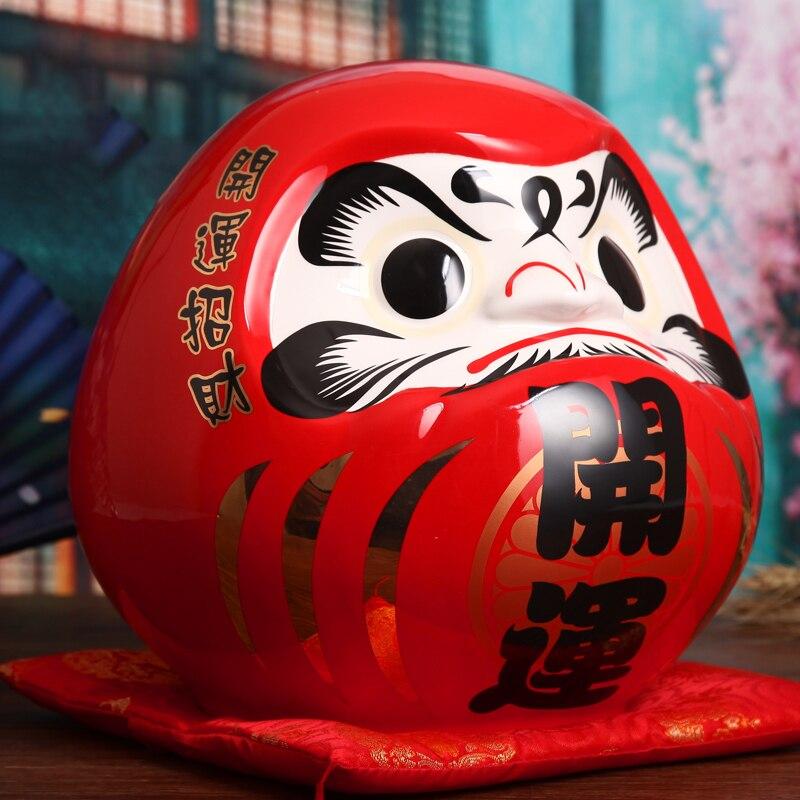 Riesen-Daruma Spardose Rot Bordeaux Wahlen – Daruma, großformatiges Modell markanter Präsenz, Nahaufnahme