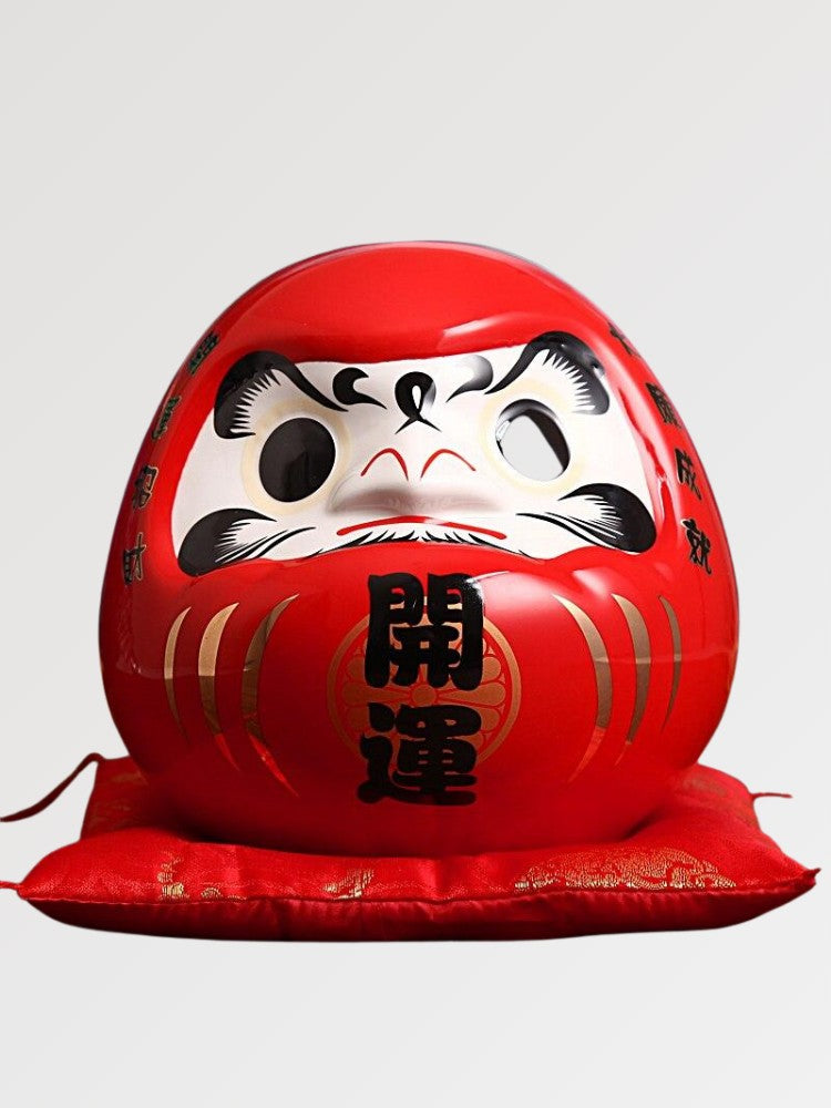 Riesen-Daruma Spardose Rot Bordeaux Wahlen – Daruma, großformatiges Modell markanter Präsenz, Gesamtansicht