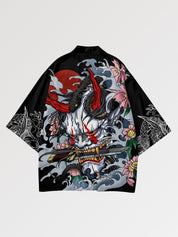 Samurai Haori 'Takeshido Oni' – Kimono im traditionellen japanischen Stil für Herren und Damen