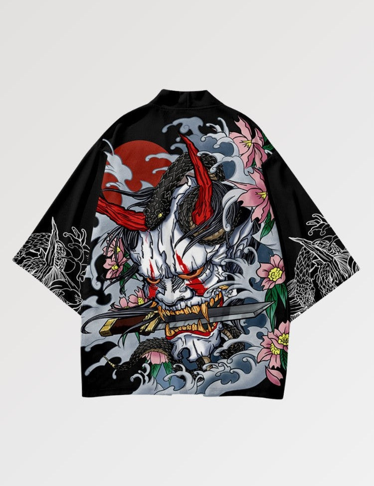 Samurai Haori 'Takeshido Oni' – Kimono im traditionellen japanischen Stil für Herren und Damen